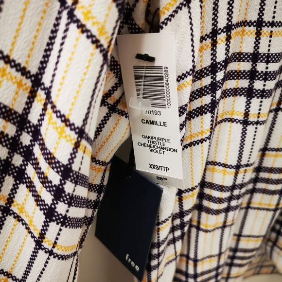 NWT Aritzia Wilfred free Camille Plaid Blouse - Picture 4 of 5